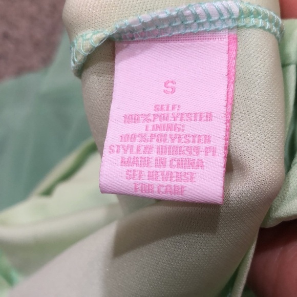 Francesca’s Collection Pink Lily Dress Size Small Mint Green Cutout Sides - Picture 8 of 11